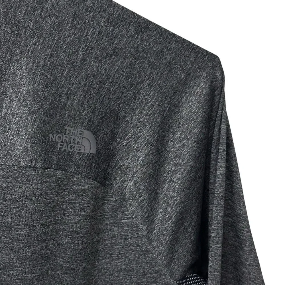 The North Face 1/4 Zip Pullover Men's‎ Medium Grey Mock Neck Lightweight Running